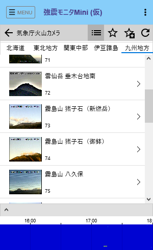 EqMini 気象庁火山カメラ
